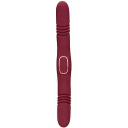 Вібратор Loveline Double-Sided Thrusting 33 см бордовий