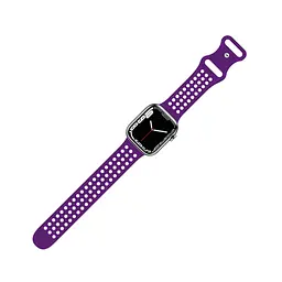 Ремінець силіконовий Hoco iWatch WA08 honeycomb 42/ 44/ 45/ 49 mm dark фіолетовий - мініатюра 2