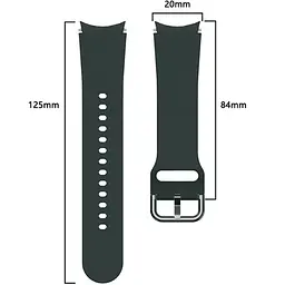 Ремінець силіконовий BeWatch Samsung Galaxy Watch 4/5/Pro SoftTouch Зелений (0139306) - мініатюра 6