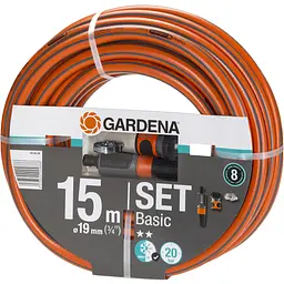 Шланг садовий Gardena Basic 19 мм 3/4" із комплектом для поливу 15 м (18134-29.000.00) - мініатюра 3