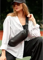 Жіноча сумка-бананка Sambag HOLSTER MSH Чорна 36 х 14 х 4 см (87113001) - мініатюра 8