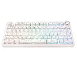 Ігрова механічна клавіатура AULA F75 / Три режими підключення / Seiya Switch / White Lines - мініатюра 6