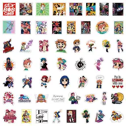 Стікерпак Скотт Пілігрим Набір наклейок GeekLand Scott Pilgrim 55 штук - мініатюра 2