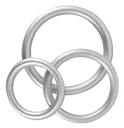 Набір ерекційних кілець You2Toys Metallic Cock Ring Set 3 шт. сріблястий - мініатюра 10