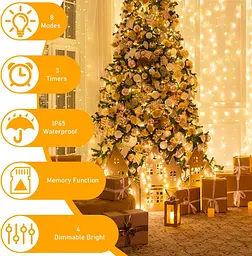 Світлодіодні гірлянди Bzavor Fairy Lights, що працюють від батарейок, 15 м - мініатюра 6