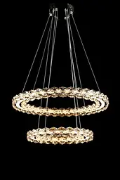 Двоярусна хромована світлодіодна люстра Splendid Ray L33152/400+600/2 LED (CR) з кришталевими кільцями 40 та 60 см - мініатюра 3