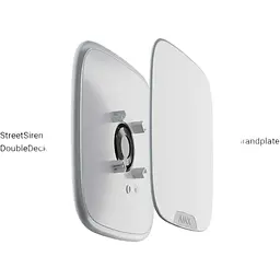 Лицьова панель Ajax Brandplate white для брендування вуличної сирени StreetSiren DoubleDeck (10 шт.)