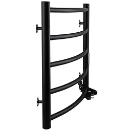 Електрична рушникосушка Unio LD ЕU 500-500-5 BLK Драбинка Дуга чорна, Чорний матовий, Праве, Електронний - мініатюра 4