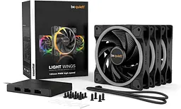 Вентилятор be quiet! Light Wings 120mm PWM High-Speed 3-Pack Black (BL077) - мініатюра 5