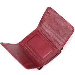 Компактний гаманець зручного формату із натуральної шкіри ST Leather 23077 бордовий - мініатюра 6