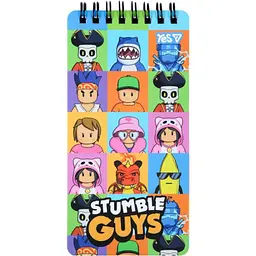 Блокнот Yes 80x160 мм, 60 арк. подв. спіраль "Stumble Guys Heroes", клітинка