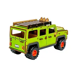 Дерев'яний 3D конструктор Позашляховик PuzzleOk Puz-00951 123 деталі - мініатюра 3