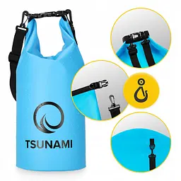 Гермомішок TSUNAMI Dry Pack 10 л водозахисний TS012 (P-5905973400046) - мініатюра 5