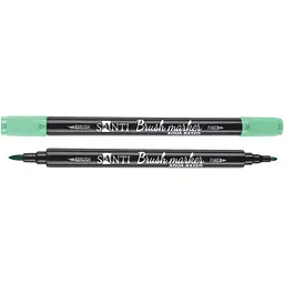 Маркер акварельний Santi Brush Marker SWB-20 м‘ятний двосторонній 6 шт. (391076)