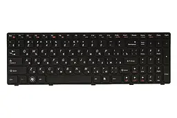 Клавiатура для ноутбука IBM/LENOVO G570, G575 чорний, чорний фрейм (KB311774)
