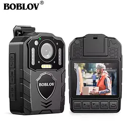 Нагрудна боді-камера Boblov KJ25 з дисплеєм 2.0 дюйма нічний запис датчик руху акумулятор 3000 мА·год