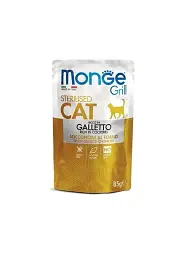 Корм Monge Cat Grill Wet Sterilised Galletto вологий з м'ясом півня для стерилізованих котів 85 гр