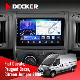 Штатна магнітола Peugeot Boxer 2006+ Decker D9-006 4x64, 4G Decker (НФ-00003783)