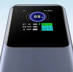 Power Bank Ugreen PB722 25000mah 200W LED (35525B) Gray UA - мініатюра 3
