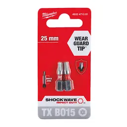 Біта SHOCKWAVE MILWAUKEE, TX BO15, 25мм, (2 шт) - мініатюра 2