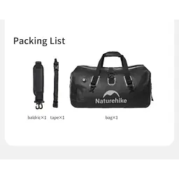 Водонепроникна дорожня сумка Naturehike CNK2450XB015, 90 л, чорна - мініатюра 2
