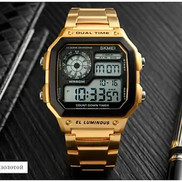 Чоловічий годинник Skmei 1335 Ripple Gold - мініатюра 5