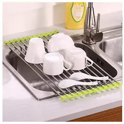 Сушарка для посуду на мийку (раковину) Kitchen Drainboard (Салатова) сушіння посуду на раковині (ST)