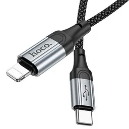 PD Кабель HOCO X102 Fresh PD Charging Data Cable iP 27W/1m. чорний - мініатюра 4