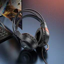 Ігрові навушники з мікрофоном Hoco W106 Tiger Gaming Headset дротові, з наголов'ям Чорні - мініатюра 7