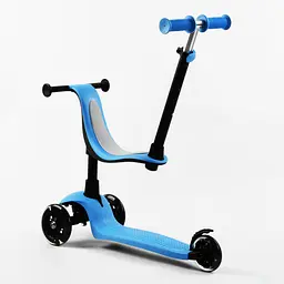 Самокат-велобіг 3 в 1 Best Scooter 31х12х55-69 см Блакитний 000231637 - мініатюра 3