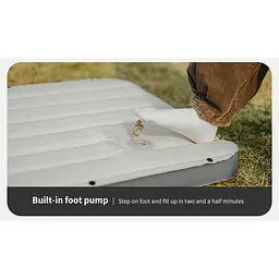 Матрац туристичний надувний одномісний Naturehike CNK2450WS035, 198х68х9.5 см, коричневий із вбудованою помпою для надування - мініатюра 4