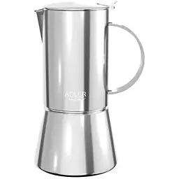 Кофеварка гейзерная на плиту Adler AD 4419 нержавеющая сталь 0.35 л