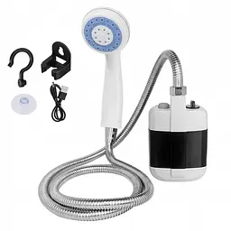 Душ портативний, кемпінговий із помпою на акумуляторі USB Travel shower 2200 mAh - мініатюра 6