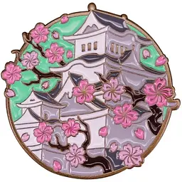 Значок Сезон сакури Замок Хімедзі Японія Sakura season Himeji Castle Japan 3 см CH P SS HCJ 3