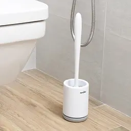 Йоржик для унітазу МВМ My Home підлоговий BP-13, білий з сірим (BP-13 WHITE/GRAY) - мініатюра 5