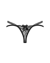 Трусики-стрінги Obsessive Blomentis XS/S чорний - мініатюра 5