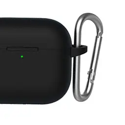 Чохол Blueo Liquid Silicone Case + Carbine для Apple AirPods 3 Black [64692] - мініатюра 3