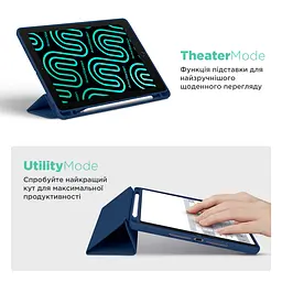 Чохол-книжка для планшета Apple iPad mini 6 (2021)/mini (2024), Smart Fold Pen, синій, 8.3 дюймів, з екошкіри + TPU, з магнітною застібкою, підставкою, тримачем під стилус, протиударний, з функцією Wake/Sleep, ArmorStandart (ARM82827) - мініатюра 4