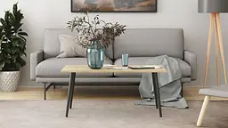 Стіл журнальний Монтана Ferrum-decor 45x100x50 Чорний метал ДСП Дуб Сонома 16 мм (FRD-106714) - мініатюра 6