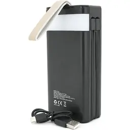 Батарея універсальна Linkage 30000mAh, Solar, 22.5W, cables Туре-С+Lighting, Black (LKP-46)