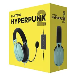 Навушники Hator Hyperpunk 2 USB 7.1 Black/Mint (HTA-848) - мініатюра 6