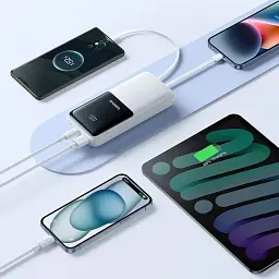 Power Bank Baseus Lipow 20000mAh 22.5W PD+QC (P10079102213-00) 2 in 1 White UA - мініатюра 7