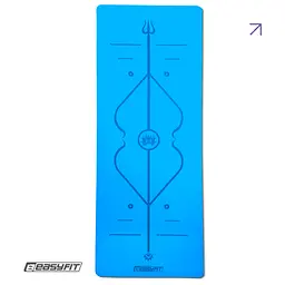 Килимок для йоги професійний EasyFit Pro каучук 5 мм Блакитний (EF-1925-BL) - мініатюра 7