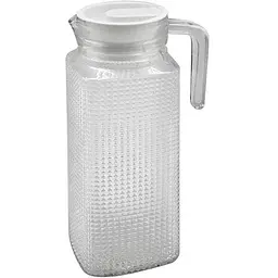 Графін скляний з пластиковою кришкою 1000ml MS-2697