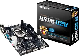 Материнська плата Gigabyte GA-H81M-D2V LGA 1150 (GA-H81M-D2V) Б/В