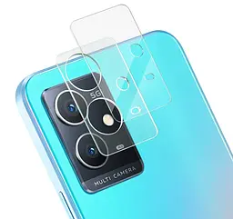 Захисне скло на камеру DK 3D Clear Glass для Vivo Y30 5G/Y33s 5G/Y52t clear - мініатюра 4