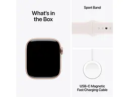 Смарт-годинник Apple Watch Series 10 GPS 46mm Rose Gold Alu. Case w. Light Blush Sport Band - M/L (MWWU3) - мініатюра 8