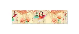 Вініловий кухонний фартух Happy Pocket Дівчата Феї наклейка для кухні ПВХ квіти Люди Бежевий 60х250 см Z181454 - мініатюра 7