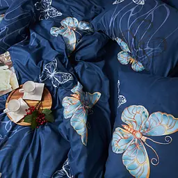 Комплект постільної білизни Moon&Star Микросатин Premium Flutter Dreams Євро 200х220 наволочки 2х40х60 - мініатюра 8