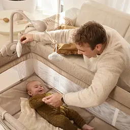 Ліжко-манеж з пеленатором Kinderkraft Leody Up Beige (KCLEODUPBEG00AC) - мініатюра 9